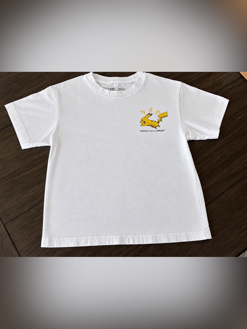 Uniqlo UT Pokemon Pikachu Shirt Kids Size 120 5-6Y  White Tee Sketch Graphic Top